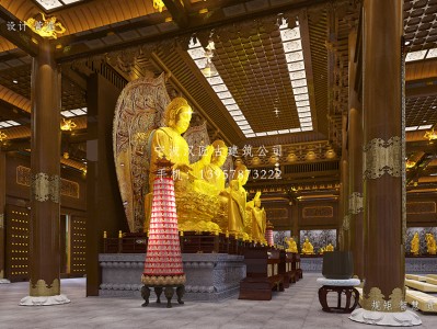 云南寺庙大雄宝殿装修设计施工