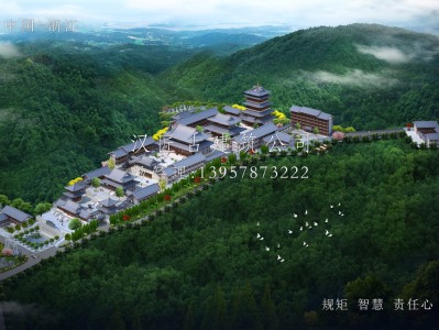 云南长福禅寺仿唐建筑规划设计
